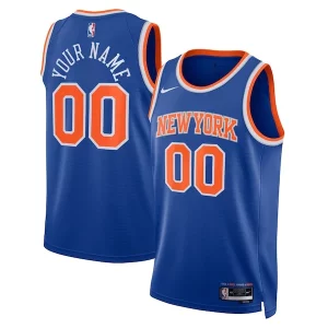 Duraturo New York Knicks Nike Unisex Swingman Custom Jersey Blue Icon Edition  per la Gara Importante