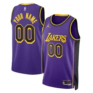 Stupendo Moderno Los Angeles Lakers Jordan Brand Unisex 2022/23 Swingman Custom Jersey Statement Edition Purple  per la Gara Importante