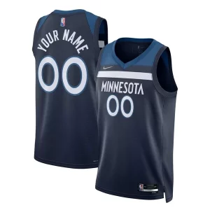 Accattivante Bellissimo Fantastico Minnesota Timberwolves Nike 2021/22 Diamond Swingman Custom Jersey Icon Edition Navy  per la Gara Importante