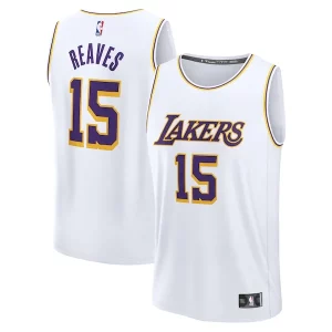 Duraturo Resistente Gorgeous Austin Reaves Los Angeles Lakers Youth Fast Break Replica Player Jersey Association Edition White  per la Gara Importante