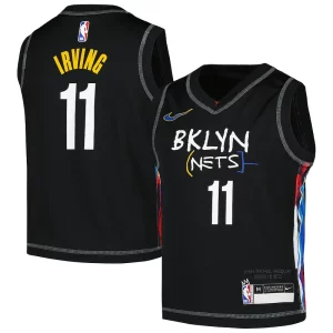 Prestigioso Kyrie Irving Brooklyn Nets Nike Preschool 2020/21 Swingman Jersey City Edition Black  per la Gara Importante