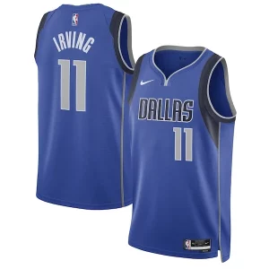 Sofisticato Moderno Prestigioso Kyrie Irving Dallas Mavericks Nike Unisex Swingman Jersey Icon Edition Blue  per la Gara Importante