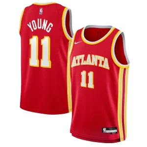 Incantevole Raffinato Trae Young Atlanta Hawks Nike Youth Swingman Jersey Icon Edition Red  per la Gara Importante