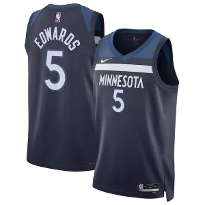 Classico Anthony Edwards Minnesota Timberwolves Nike Unisex Swingman Jersey Icon Edition Navy  per la Gara Importante
