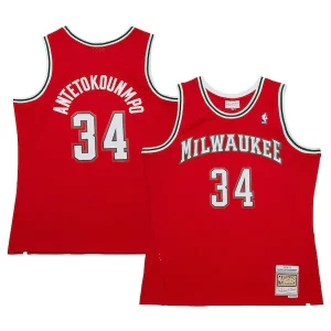 Delizioso Giannis Antetokounmpo Milwaukee Bucks 2014/15 Hardwood Classics Swingman Jersey Red  per la Gara Importante