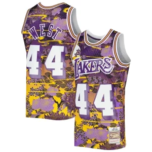 Attraente Moderno Jerry West Los Angeles Lakers 1971/72 Hardwood Classics Lunar New Year Swingman Jersey Purple  per la Gara Importante