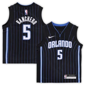 Incantevole Accattivante Cool Paolo Banchero Orlando Magic Nike Preschool Swingman Player Jersey Icon Edition Black  per la Gara Importante