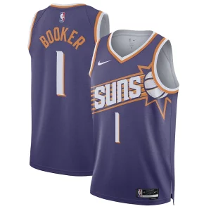 Trendy Devin Booker Phoenix Suns Nike Unisex Swingman Jersey Association Edition Purple  per la Gara Importante