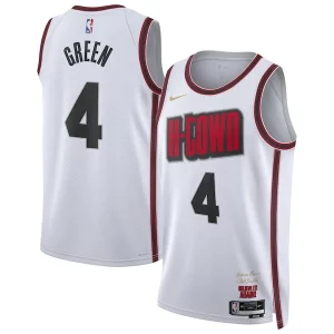 Trendy Duraturo Jalen Green Houston Rockets Nike Unisex 2024/25 Swingman Player Jersey City Edition White  per la Gara Importante