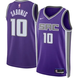 Accattivante Trendy Domantas Sabonis Sacramento Kings Nike Unisex Swingman Jersey Icon Edition Purple  per la Gara Importante