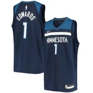 Accattivante Gorgeous Anthony Edwards Minnesota Timberwolves Nike Youth 2020/21 Swingman Jersey Icon Edition Navy  per la Gara Importante
