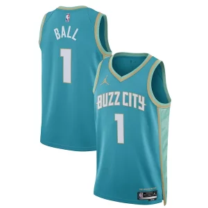 Stupendo Cool LaMelo Ball Charlotte Hornets Jordan Brand Unisex 2023/24 Swingman Jersey Teal City Edition  per la Gara Importante