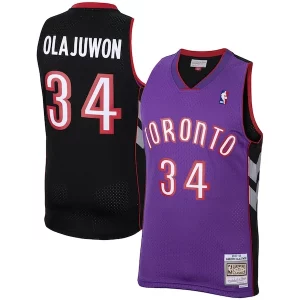 Resistente Classico Hakeem Olajuwon Toronto Raptors 2001/02 Hardwood Classics Swingman Jersey Purple  per la Gara Importante