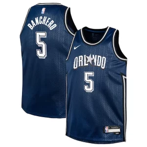 Eccezionale Ottimo Paolo Banchero Orlando Magic Nike Youth Swingman Replica Jersey City Edition Navy  per la Gara Importante