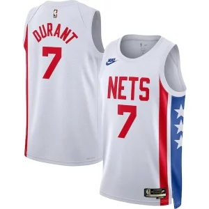 Eccezionale Kevin Durant Brooklyn Nets Nike Swingman Jersey Classic Edition White  per la Gara Importante