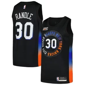 Elegante Julius Randle New York Knicks Nike Swingman Player Jersey City Edition Black  per la Gara Importante