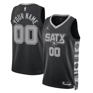 Classico Delizioso San Antonio Spurs Jordan Brand Unisex 2022/23 Swingman Custom Jersey Statement Edition Black  per la Gara Importante