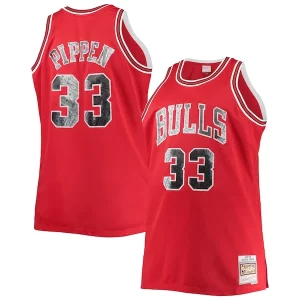 Bellissimo Resistente Attraente Scottie Pippen Chicago Bulls Big & Tall 1997/98 NBA 75th Anniversary Diamond Swingman Jersey Red  per la Gara Importante