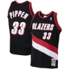 Lussuoso Raffinato Duraturo Scottie Pippen Portland Trail Blazers 1999/00 Hardwood Classics Swingman Jersey Black  per la Gara Importante