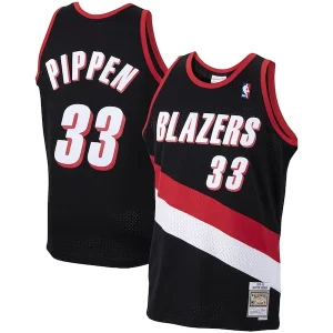 Lussuoso Raffinato Duraturo Scottie Pippen Portland Trail Blazers 1999/00 Hardwood Classics Swingman Jersey Black  per la Gara Importante