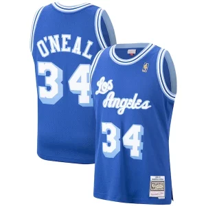 Ottimo Meraviglioso Resistente Shaquille O'Neal Los Angeles Lakers Hardwood Classics Swingman Jersey Royal/Purple/Gold  per la Gara Importante