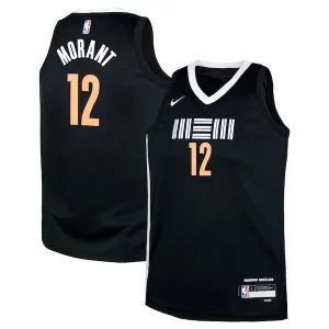 Eccezionale Ja Morant Memphis Grizzlies Nike Youth Swingman Replica Jersey City Edition Black  per la Gara Importante