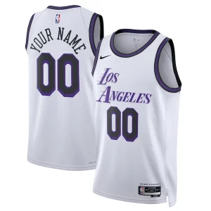 Carino Fascinante Los Angeles Lakers Nike Unisex 2022/23 Swingman Custom Jersey City Edition White  per la Gara Importante