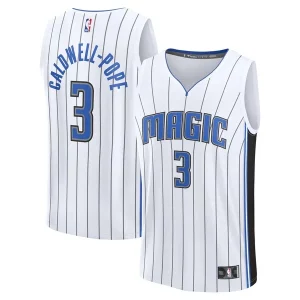 Accattivante Robusto Fantastico Kentavious Caldwell Pope Orlando Magic Fast Break Replica Player Jersey Association Edition White  per la Gara Importante