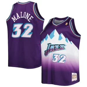 Carino Sofisticato Raffinato Karl Malone Utah Jazz Big & Tall Hardwood Classics 1996/97 Swingman Jersey Purple/White  per la Gara Importante