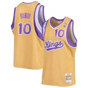 Duraturo Mike Bibby Sacramento Kings 2005/06 Hardwood Classics Swingman Jersey Gold  per la Gara Importante