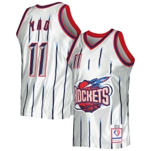 Raffinato Eccezionale Yao Ming Houston Rockets 2002/03 Hardwood Classics 75th Anniversary Swingman Jersey Platinum  per la Gara Importante