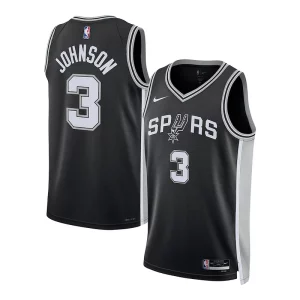 Stupendo Raffinato Prestigioso Keldon Johnson San Antonio Spurs Nike Unisex Swingman Jersey Association Edition Black  per la Gara Importante