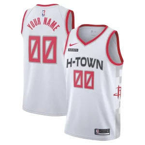 Fantastico Houston Rockets Nike 2019/20 Swingman Custom Jersey White City Edition  per la Gara Importante