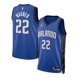 Robusto Attraente Prestigioso Franz Wagner Orlando Magic Jordan Brand Unisex Swingman Jersey Statement Edition Blue  per la Gara Importante