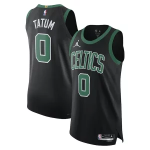 Prestigioso Jayson Tatum Boston Celtics Jordan Brand Authentic Player Jersey Statement Edition Black  per la Gara Importante