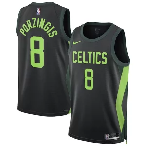 Carino Kristaps Porzingis Boston Celtics Nike Unisex 2024/25 Swingman Player Jersey City Edition Black  per la Gara Importante