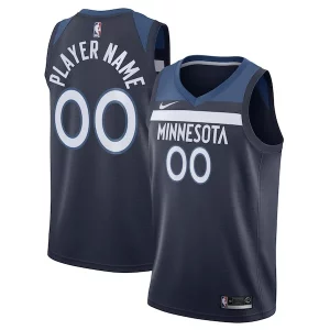 Accattivante Moderno Robusto Minnesota Timberwolves Nike Swingman Custom Jersey Navy Icon Edition  per la Gara Importante