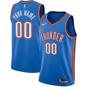 Splendido Oklahoma City Thunder Nike Custom Swingman Jersey Icon Edition Blue  per la Gara Importante