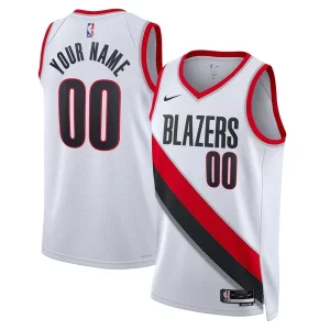 Magnifico Meraviglioso Comodo Portland Trail Blazers Nike Unisex Swingman Custom Jersey White Association Edition  per la Gara Importante