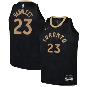 Pratico Fred VanVleet Toronto Raptors Nike Youth 2022/23 Swingman Jersey City Edition Black  per la Gara Importante