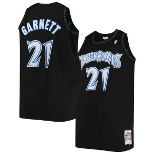 Attraente Resistente Splendido Kevin Garnett Minnesota Timberwolves 1997/98 Big & Tall Hardwood Classics Swingman Jersey Black  per la Gara Importante
