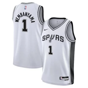 Pratico Victor Wembanyama San Antonio Spurs Nike Youth Swingman Jersey Association Edition White  per la Gara Importante