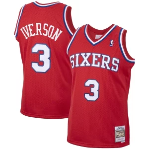 Classico Pratico Carino Allen Iverson Philadelphia 76ers 2001/02 Hardwood Classics Swingman Jersey Red  per la Gara Importante