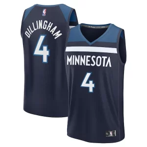 Accattivante Gorgeous Rob Dillingham Minnesota Timberwolves Youth 2024 NBA Draft Fast Break Player Jersey Icon Edition Navy  per la Gara Importante