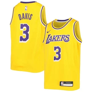 Delizioso Bellissimo Duraturo Anthony Davis Los Angeles Lakers Nike Youth Swingman Jersey Icon Edition Gold  per la Gara Importante