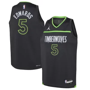 Raffinato Classico Anthony Edwards Minnesota Timberwolves Jordan Brand Youth Swingman Jersey Statement Edition Black  per la Gara Importante