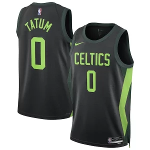 Carino Incantevole Jayson Tatum Boston Celtics Nike Unisex 2024/25 Swingman Player Jersey City Edition Black  per la Gara Importante