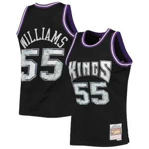 Moderno Jason Williams Sacramento Kings 2000/01 Hardwood Classics NBA 75th Anniversary Diamond Swingman Jersey Black  per la Gara Importante