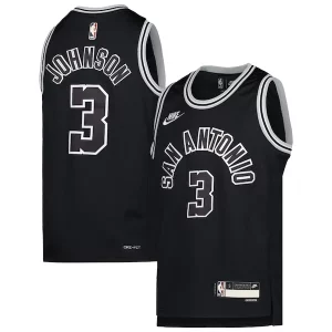 Raffinato Fantastico Keldon Johnson San Antonio Spurs Nike Youth 2022/23 Swingman Jersey Classic Edition Black  per la Gara Importante
