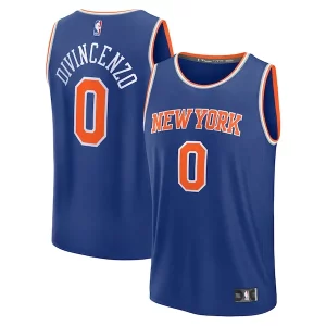 Accattivante Fantastico Ottimo Donte DiVincenzo New York Knicks Fast Break Replica Player Jersey Icon Edition Royal  per la Gara Importante